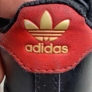 Toddler Size 9 Adidas Superstar Classics BlackRed Toddler Size 9 Adidas Superstar Classics BlackRed
